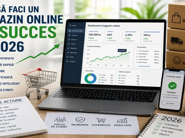 Cum să faci un magazin online de succes în 2026 folosind produse, SEO, plăți, livrare și marketing digital