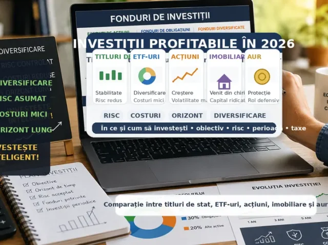 Investiții profitabile în 2026 comparate după randament, risc, costuri și perioadă