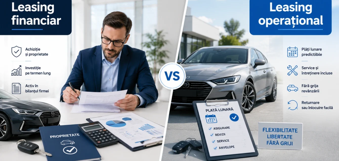 Leasing operațional sau financiar: diferențe, costuri și ce variantă alegi în 2026