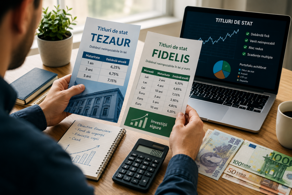 Titluri de stat Tezaur și Fidelis analizate de un investitor român în 2026