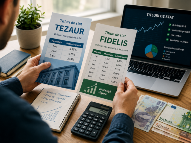Titluri de stat Tezaur și Fidelis analizate de un investitor român în 2026